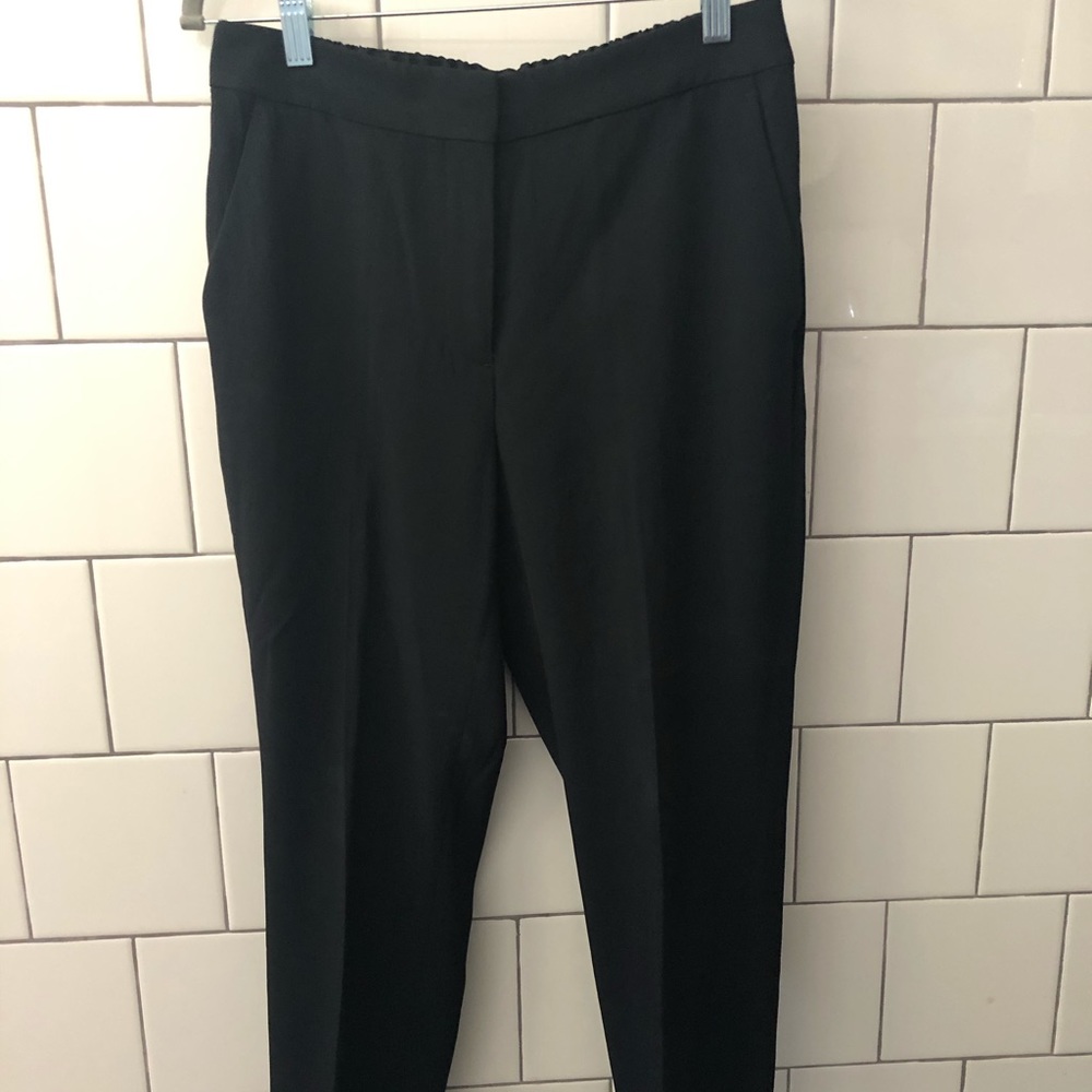 Cropped drapey black J Crew trousers